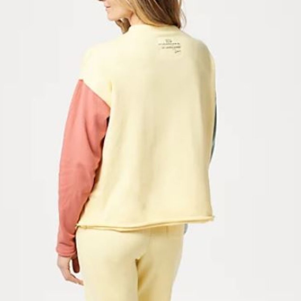 Peace Love Color-Block French Terry Pull-Over 6155 - Picture 2 of 3
